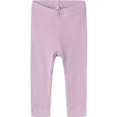 Basic Ribbed Knit Leggings - Winsome Orchid