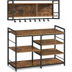 Shoe Racks Vasagle Hall Tree With Bench Set Shoe Rack