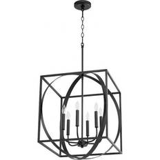 Bailey Street Home 6 Light Cube Sphere 18 inches Wide by 23.75 inches High-Noir Pendant Lamp