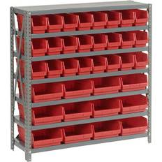 Red Shelving Systems Global Industrial 7 Shelf Steel Red 36 x 18 x 39 Shelving System