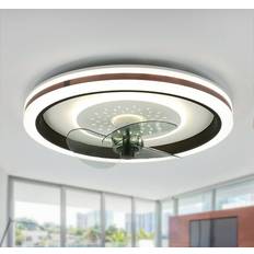 Oaks Aura 18.9 Inch Smart App Remote Control Fan Ceiling Flush Light