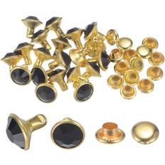 Black Rivets Uxcell 20 Pcs Crystal Rivets 8mm Rhinestone