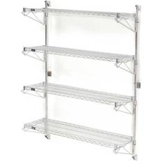 Nexel Wall Mount Wire 4-Shelf Starter 30 x 14 x 63 in Shelving System