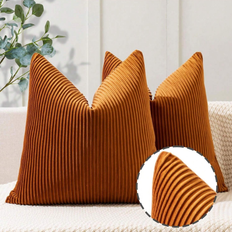 Stripes Complete Decoration Pillows Shein Allseason Velvet Striped Pattern Soft Complete Decoration Pillows Orange