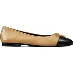 Tory Burch Cap-Toe Ballet - Ginger Shortbread/Perfect Black