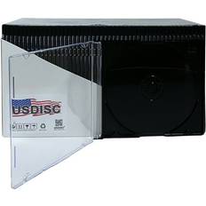 Optical Storage 50 usdisc cd jewel cases slimline 5.2mm, single 1 disc (black) lot