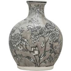 Geko Peony Grey/White Vase 32cm