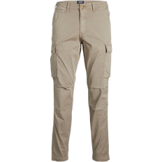 Beige Trousers Jack & Jones Tapered Fit Cargo Trousers - Beige/Dune