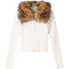 Bershka Dame Sweatere Bershka Ecrufarvet Striktop Med Krave - Neutral
