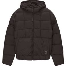 Pull&Bear Lightweight Puffer Jacket With Hood - Black