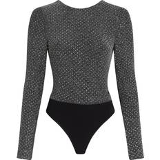 Grå Bodystockings Karl Lagerfeld Shirtbody - Grå/Sort/Hvid