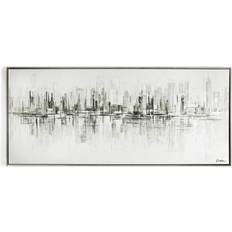 Framed Art Art for the Home Floater Silver Framed Art 120x50cm