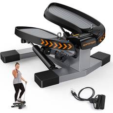 SportsRoyals Twist Stepper, Stair Stepper for Exercises-Mini Stepper with Resistance Bands and 400lbs Weight Capacity