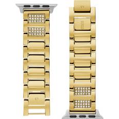 Guess Apple Watch Strap With Crystal Appliqué Gold