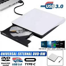 Optical Drives Airkoul External CD DVD Drive HP White