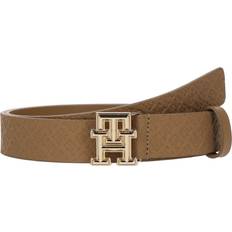 Tommy Hilfiger Cinture Tommy Hilfiger Monogram Debossed Leather Belt - Safari Canvas