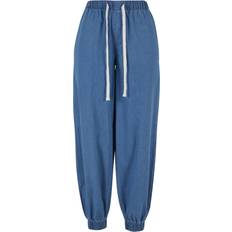 Urban Classics Dam Jeans Urban Classics UC Ladies UC Light Denim Jogpants - Blue