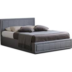 Grey Bed Frames Home Treats Ottoman Storage 155x210cm
