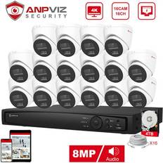 Anpviz 16CH PoE Turret Security Camera System