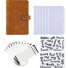 Temu A6 Faux Leather Budget Binder with Cash