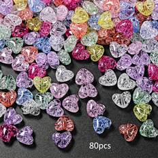 Hobbymaterial Temu 80-piece Assorted Crackle Beads Set