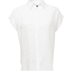 Lauren Ralph Lauren Dam Blusar Lauren Ralph Lauren Linenss Shirt Dam Kortärmade Skjortor - Vit