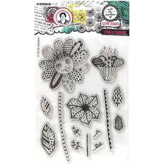 Scrapbook Albums Art by Marlene Signature Collection Clear Stamps Nr 715 Playful Flowers