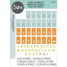 Scrapbook Albums Sizzix Tab Stamp Alpha With Framelits Dies By 49 Market