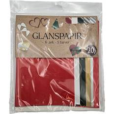 Glanspapir 6 Ark Multifarvet