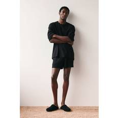 H&M Men Sleepwear H&M Pyjama T-shirt and Shorts - Black