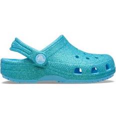 Babies Slippers Crocs Toddler Classic Iridescent Glitter Clog -Tinted Glass