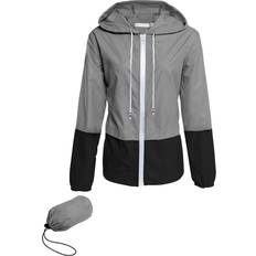 Rain Clothes Lightweight Hooded Raincoat - Grey