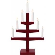 Star Trading Staircase Red Candle Bridge 34cm