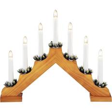 Konstsmide adventsljusstake 7 ljus vit Konstsmide 2262-130EE Wood Adventsljusstake 38cm