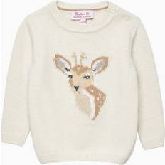 Babies Knitted Sweaters Children's Clothing Trotters Baby Dasher Jumper - Winter White