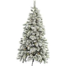 Pre-Lit Deluxe Snowy Realistic Artificial Green