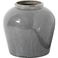 Vases Hill Interiors Garda Glazed Juniper Grey Vase 37cm