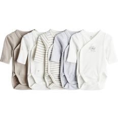 H&M Baby Wrapover Bodysuits 5-pack - Beige/Koala