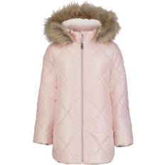 Calvin Klein Girls Jackets Calvin Klein Hooded Winter Puffer Jacket - Peony Diamond