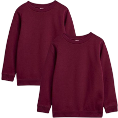 Tu Kid's Crew Neck Sweatshirt 2-pack - Dark Red