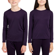 Viscose Base Layer PETER STORM Kid's Long Sleeve Thermal Crew Baselayer Top - Purple