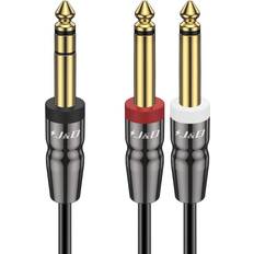 J&D 1/4 Inch TRS Cable Gold Plated