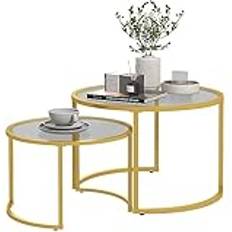 Runda bord Homcom Runda Utdragbara Set med 2 70/54 cm Soffbord