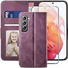 Samsung Galaxy S22 Wallet Cases Yatwin Samsung Galaxy S22 Fodral Vinröd