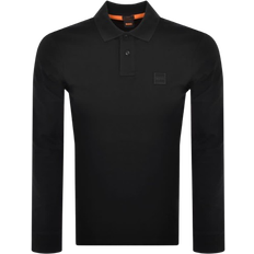 Man - XS Polo Shirts BOSS Stretch-cotton polo shirt with logo patch Black