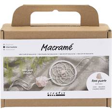 Creativ Company Mini DIY Kit Macramé Drömfångare med Rosenkvartskristall