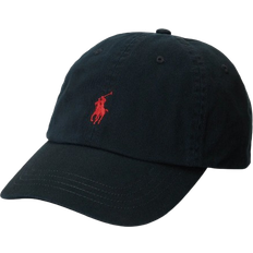 Chino Baseball Cap - Black/Red
