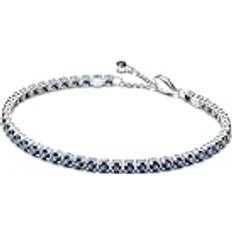 Pandora Men Bracelets Pandora Sparkling Blue Tennis Bracelet 7.1