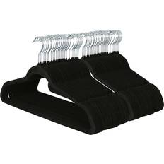 Harbour Housewares Non-Slip Velvet Hangers Black 50 pcs Hanger