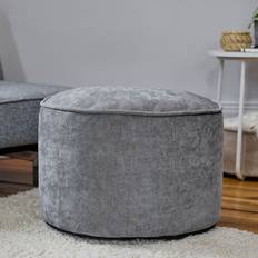 Chenille Footstool Ottoman 21.6535cm Wide